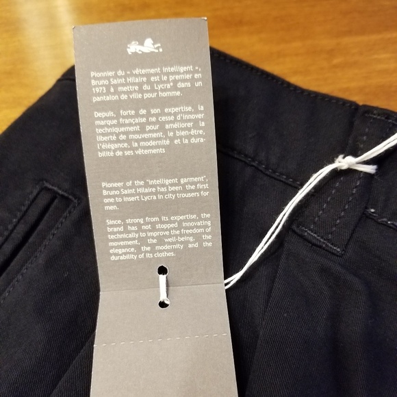 Bruno Saint Hilaire Pants Bruno Saint Hilaire Mens Navy Stretch